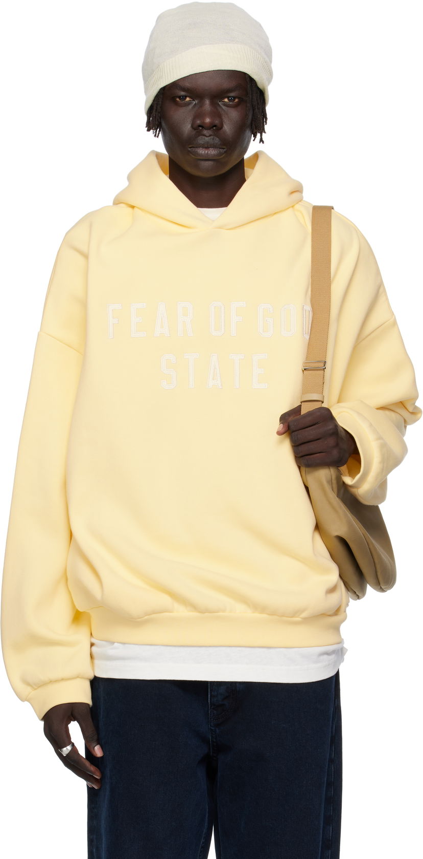 Pulover Fear of God ESSENTIALS 90s Fit Fleece Hoodie Rumena | 192SP256218F