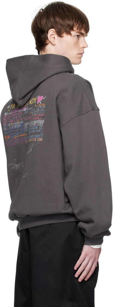 Pulover We11done We11done Cassette Tape Print Hoodie Siva | WD-TH2-25-834-U-CH, 2