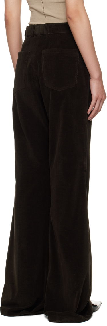 Hlače FERRAGAMO Ferragamo Flared Corduroy Trousers Rjava | 785197, 2