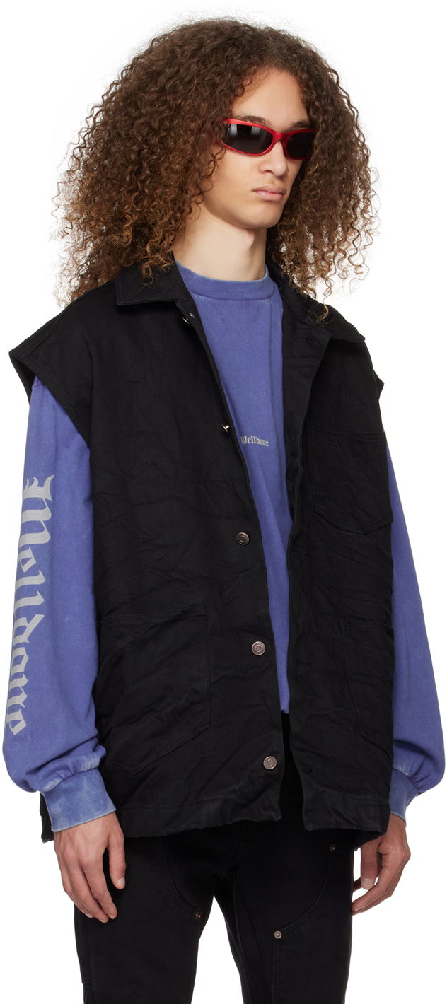 Telovnik We11done We11done Oversized Denim Vest Črna | WD-DV0-24-394-U-BK, 1