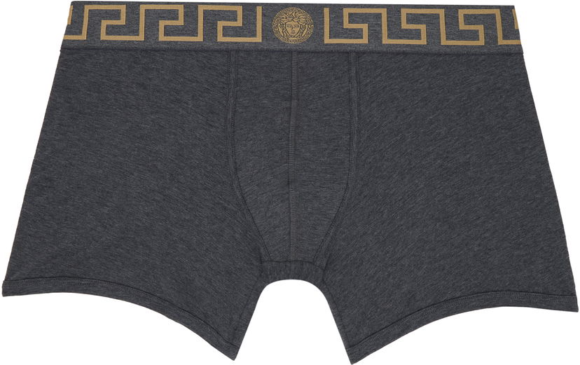 Boksarice Versace Border Boxer Briefs Siva | AU10192_1A10011