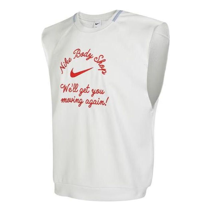 Majica brez rokavov Nike Sleeveless Fleece Workout Top Bela | DX0883-121