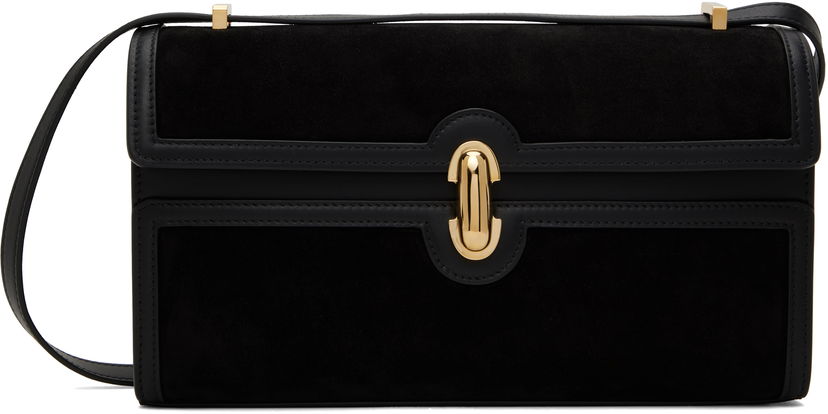 Torbica Savette Savette Symmetry 26 Suede and Leather Shoulder Bag Črna | H-010-14-14