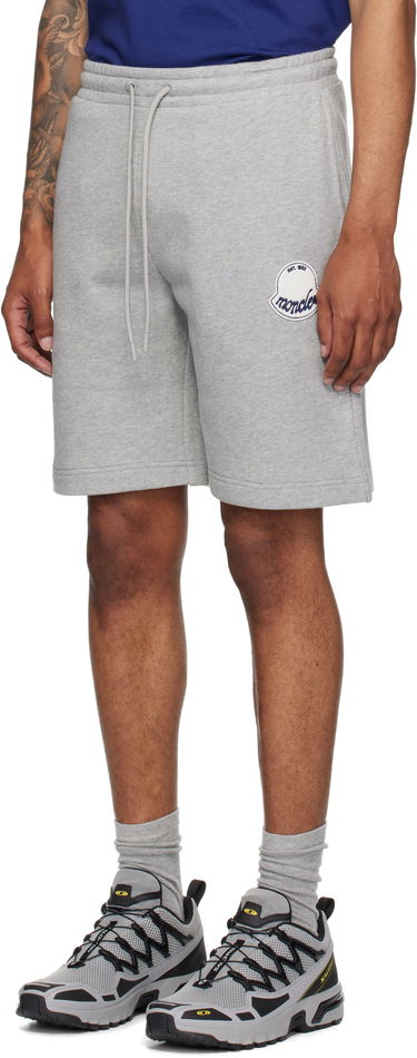 Kratke hlače Moncler Moncler Logo Patch Cotton Shorts Siva | K20918H0000489AZU, 3