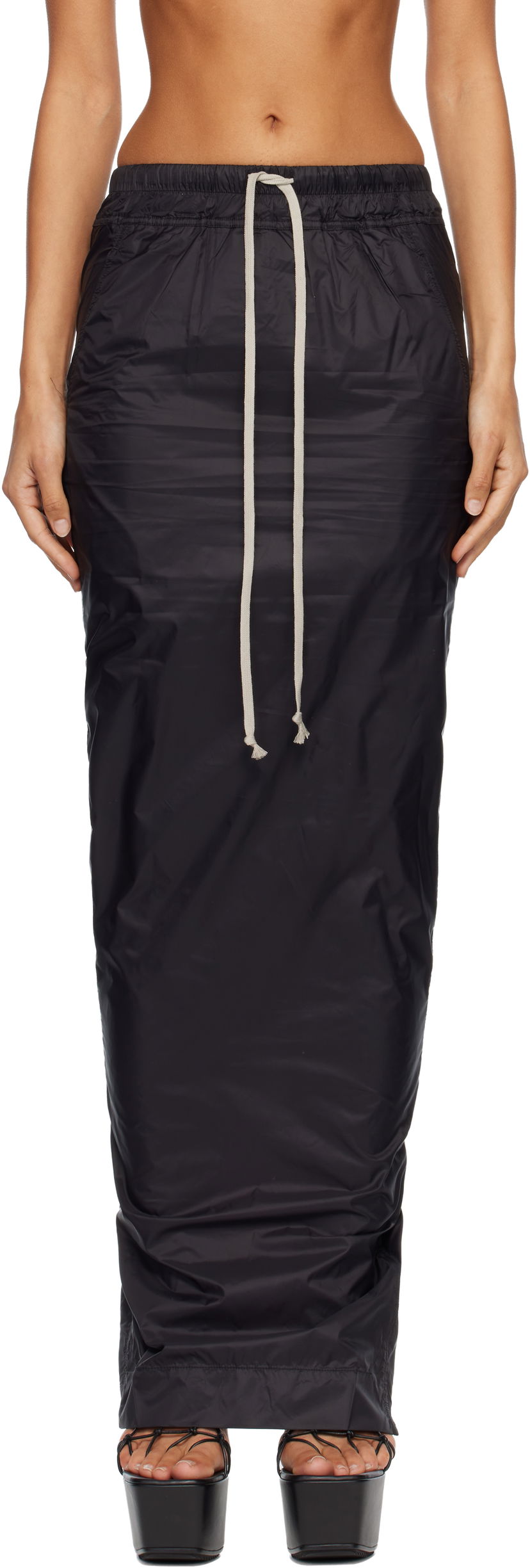 Krila Rick Owens DRKSHDW Concordians Pull On Pillar Maxi Skirt Črna | DS02E7332 NP
