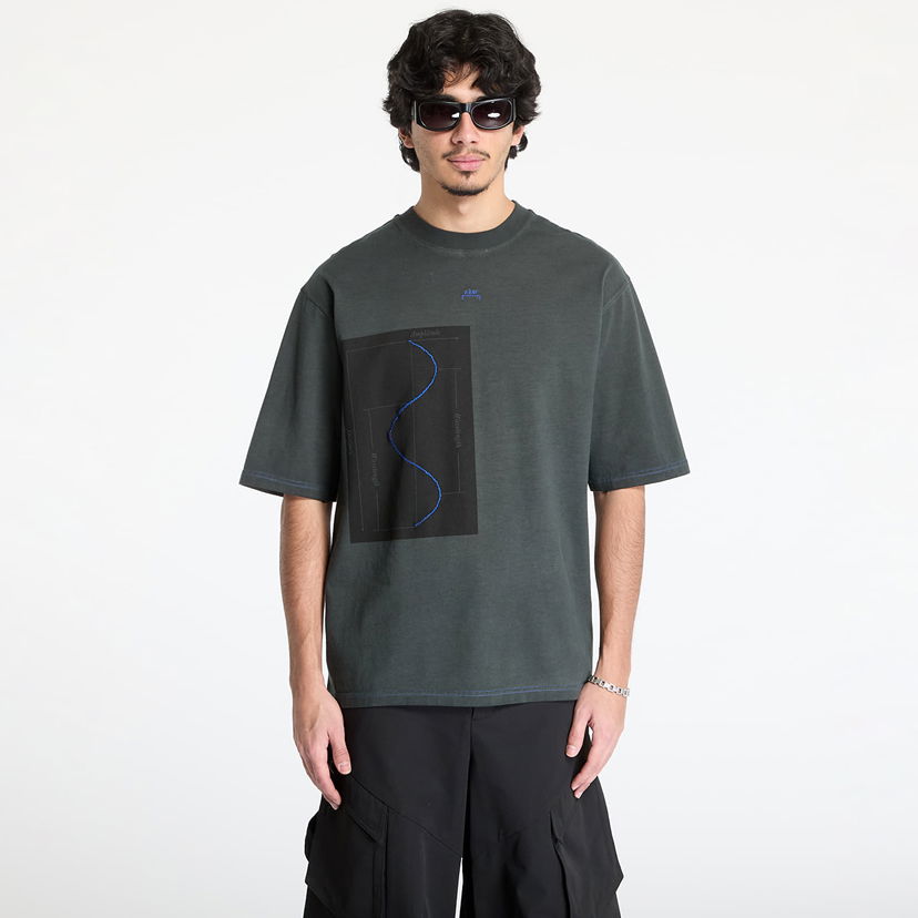 Majica A-COLD-WALL* A-COLD-WALL* Waveform T-Shirt Zelena | ACWMTS215 Black