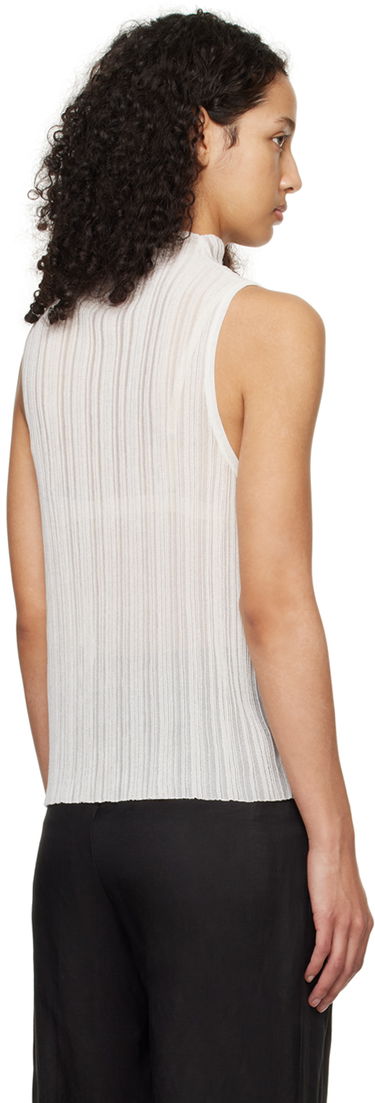 Majica brez rokavov Anine Bing Sleeveless Pleated Tank Top Bela | A-09-2172-100, 2
