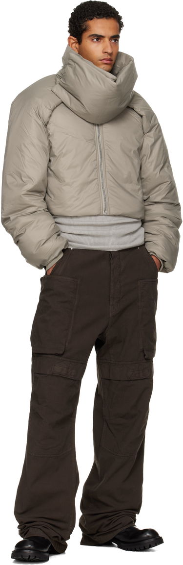 Puhovka Rick Owens Rick Owens DRKSHDW Concordians Convertible Cropped High-Neck Puffer Jacket Bež | DU02E7777 NP, 4