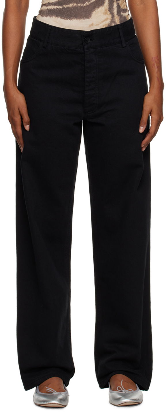 Hlače Baserange Wide Leg Trousers Črna | TRIN-COB-WI23