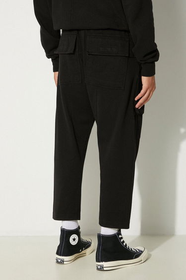 Cargo hlače Rick Owens Rick Owens Creatch Cargo Cropped Drawstring Sweatpants Črna | DU02D2371.RIG, 2