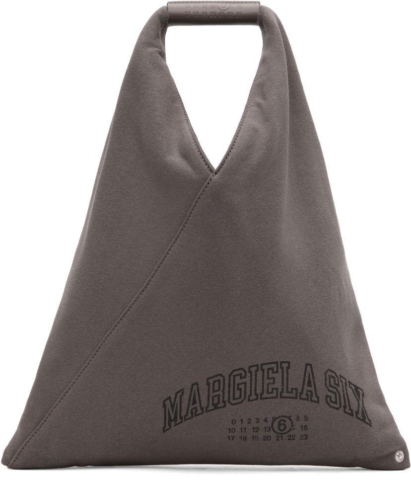 Tote bag Maison Margiela MM6 Maison Margiela Sweat Varsity Print Small Tote Siva | S54WD0043 P7261