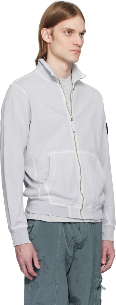 Pulover Stone Island Stone Island Fleece Sweatshirt with Zip Closure Siva | K1S15 6100022 S0060, 1