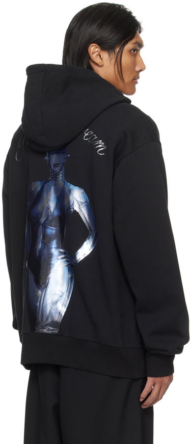 Pulover Stella McCartney Robot Zip-Up Hoodie Črna | 6J02743SPY81, 2