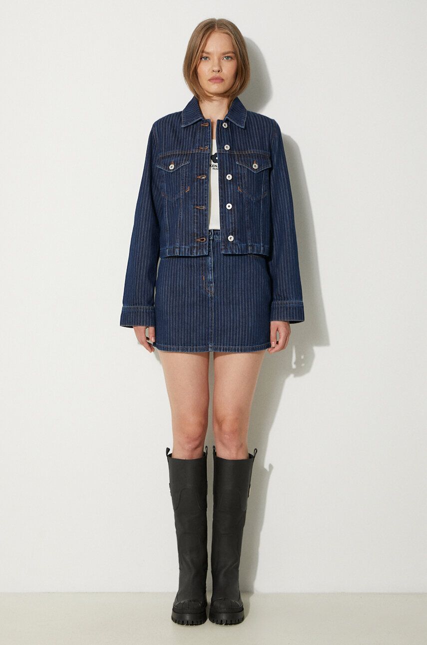 Jakna KENZO Striped Denim Jacket Modra | FE62DV2456F2.DD, 1