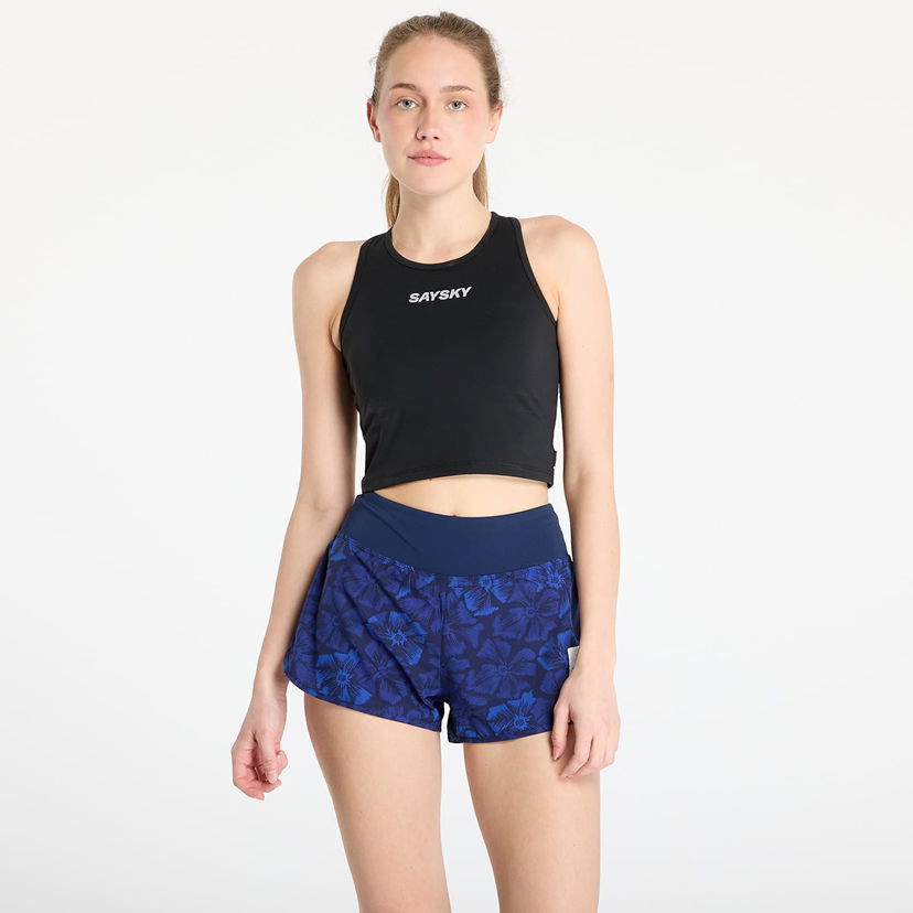 Majica brez rokavov Saysky SAYSKY Flow Race Crop Top Črna | XWRSB61C901