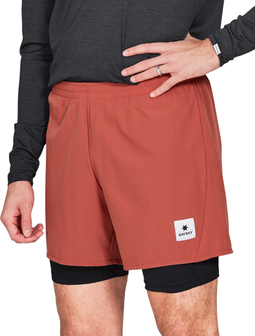 Kratke hlače Saysky Saysky 2 in 1 Pace Shorts Rdeča | nmrsh20c505