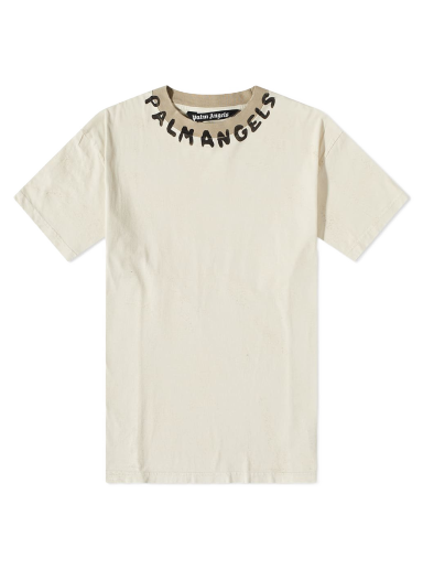 Majica Palm Angels Neck Logo Tee Bela | PMAA072S23JER0070110