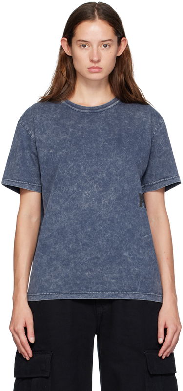 Majica Alexander Wang Alexander Wang Puff Logo T-Shirt Modra | 4CC3241520, 0