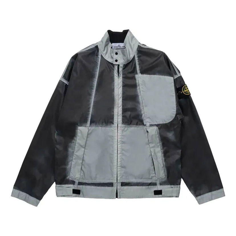 Vetrovka Stone Island Hand Sprayed Mussola Biker Jacket Siva | 7815431T1-V0041