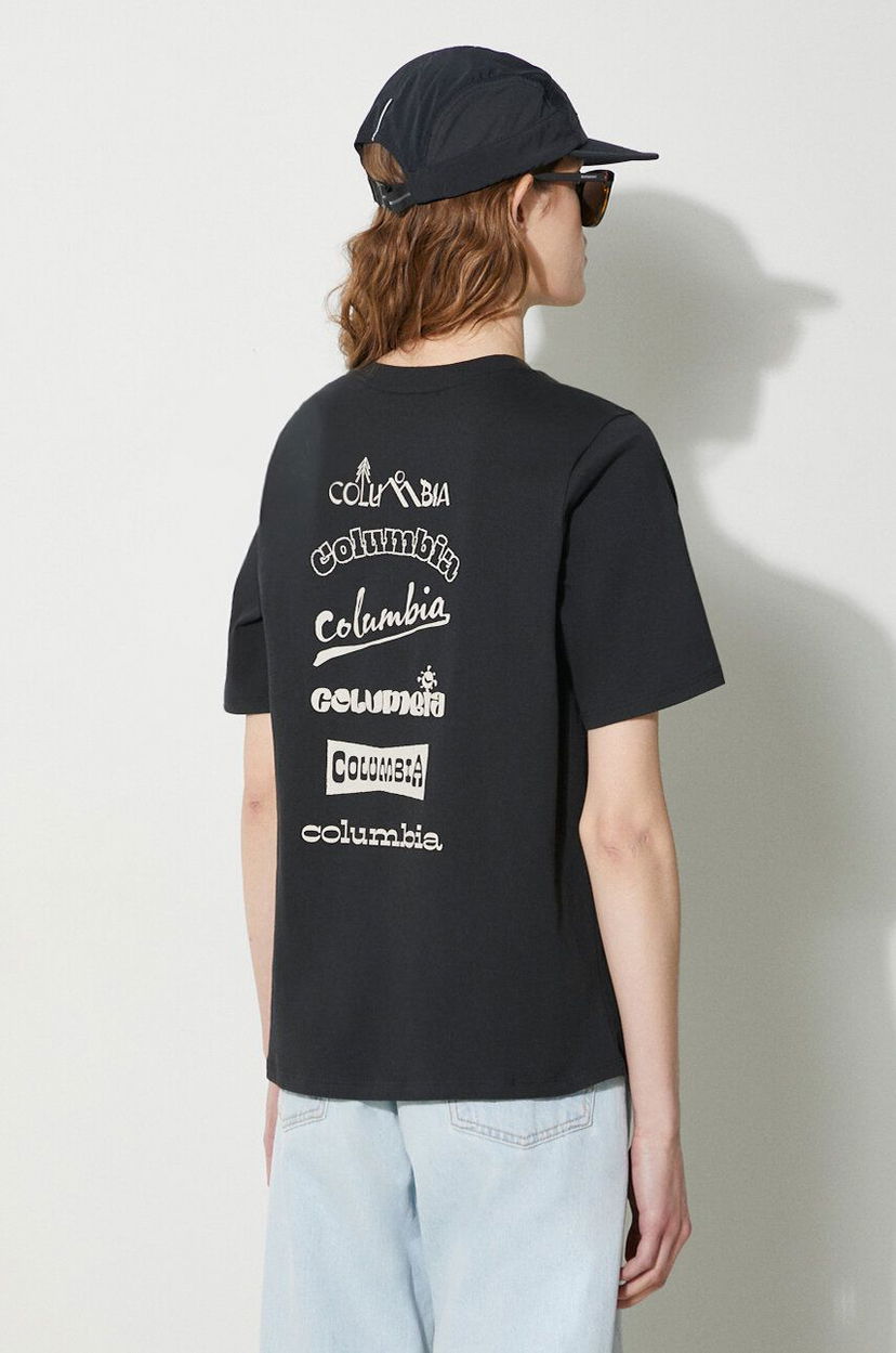 Majica Columbia Alpine Way II Graphic T-shirt Print Short Sleeve Črna | 2074692