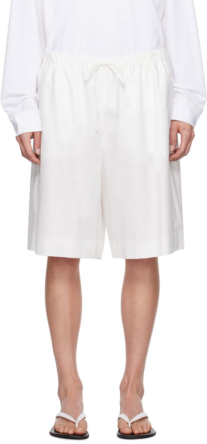 Kratke hlače The Row Stanton Elastic Waistband Shorts Bela | 8156-W3095, 0
