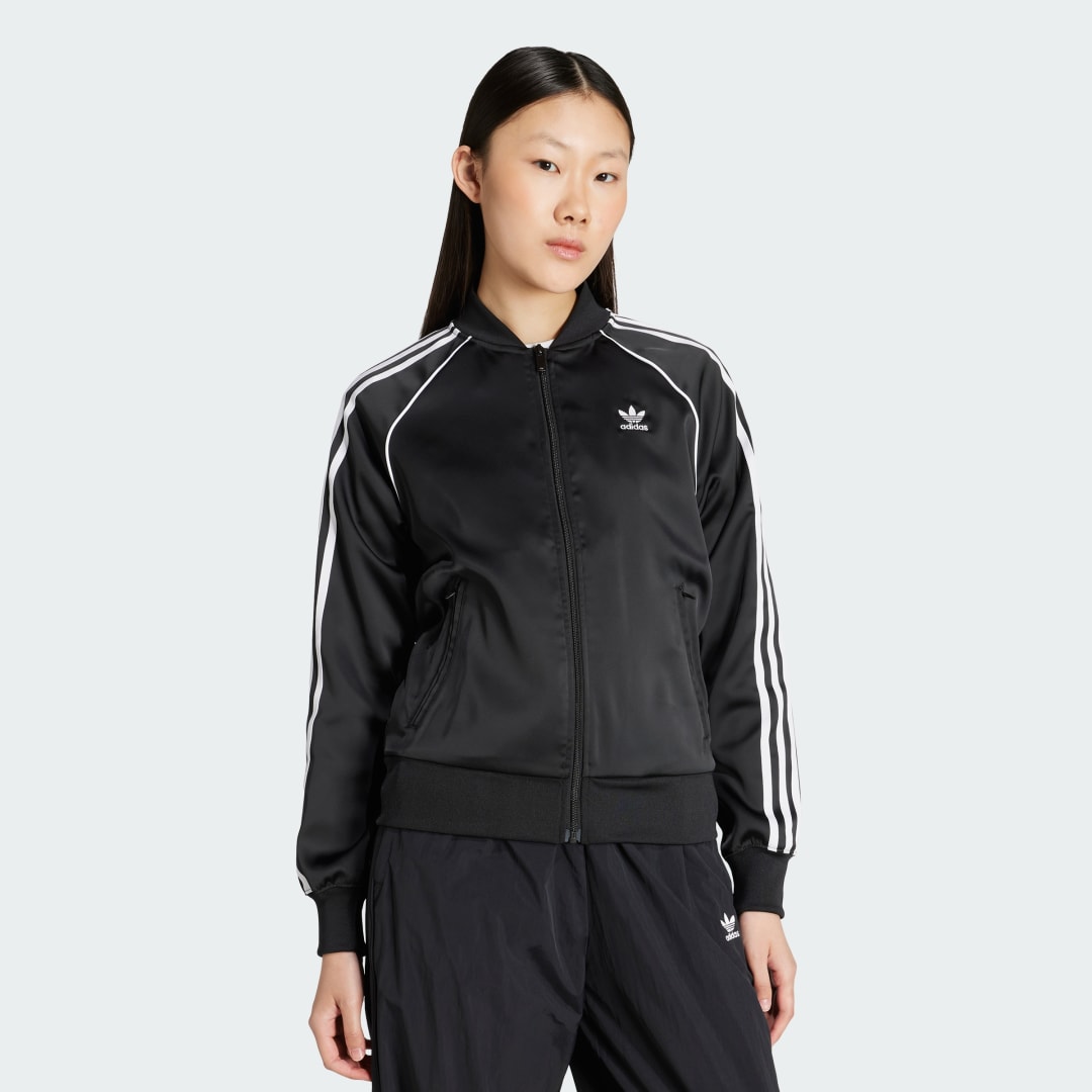 Jakna adidas Performance Adicolor SST Satin Track Top Črna | JZ6733, 0