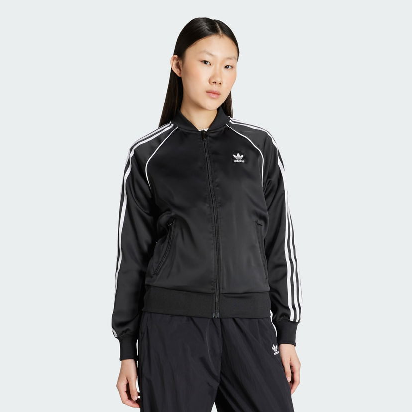 Jakna adidas Performance Adicolor SST Satin Track Top Črna | JZ6733