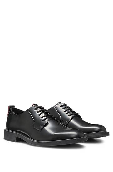 Modni dodatki BOSS Derby Leather Shoes with Logo Detail Črna | 50548654