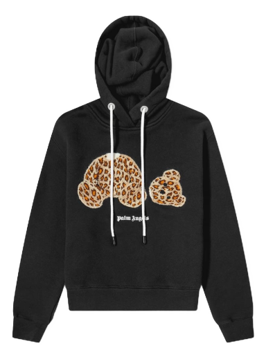 Pulover Palm Angels Leopard Bear Hoodie Črna | PWBB022S22FLE0011060