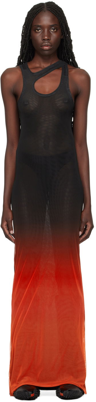 Obleke Ottolinger Ottolinger Gradient Maxi Dress Črna | 102702