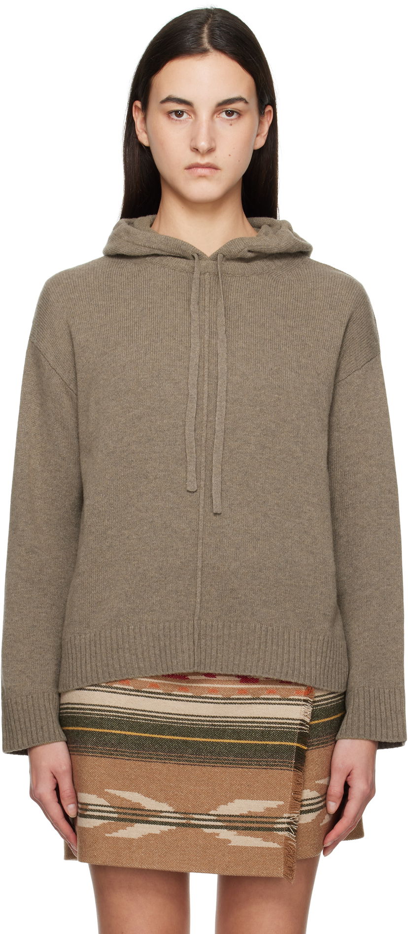 Pulover Max Mara Weekend Jerez Knit Hoodie Rjava | 2425366142600 MM12135
