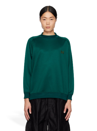 Pulover Needles Mock Neck Sweatshirt Zelena | NS258