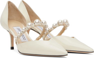 Superge in čevlji Jimmy Choo Jimmy Choo Aurelie 65 Pearl Strap Pumps Bela | AURELIE 65, 3