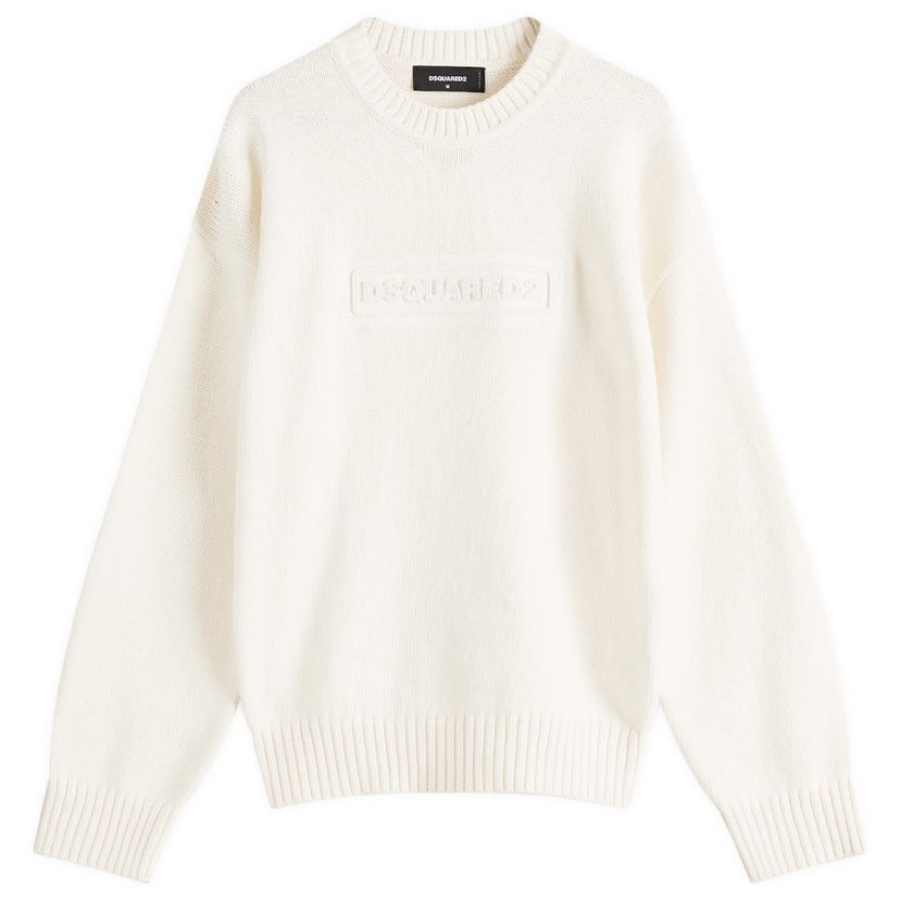 Pleteni pulover DSQUARED2 Dsquared2 Crewneck Pullover, Size Large Bela | S74HA1475-D13029-103