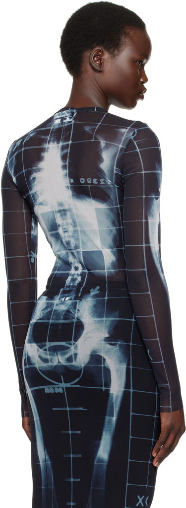 Obleke Jean Paul Gaultier Jean Paul Gaultier 'The Squeletor' Mesh T-Shirt Črna | 25/33-F-TO241-T580-005956, 2