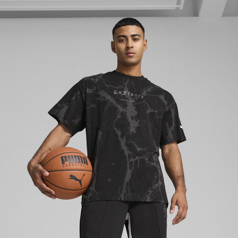 Majica Puma HOOPS x LAFRANCE Chrome Marble T-Shirt Črna | 630779_01