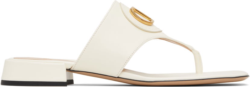 Modni dodatki Valentino Valentino Garavani VLogo Signature Thong Sandals Bela | 6W0S0LA9DSH