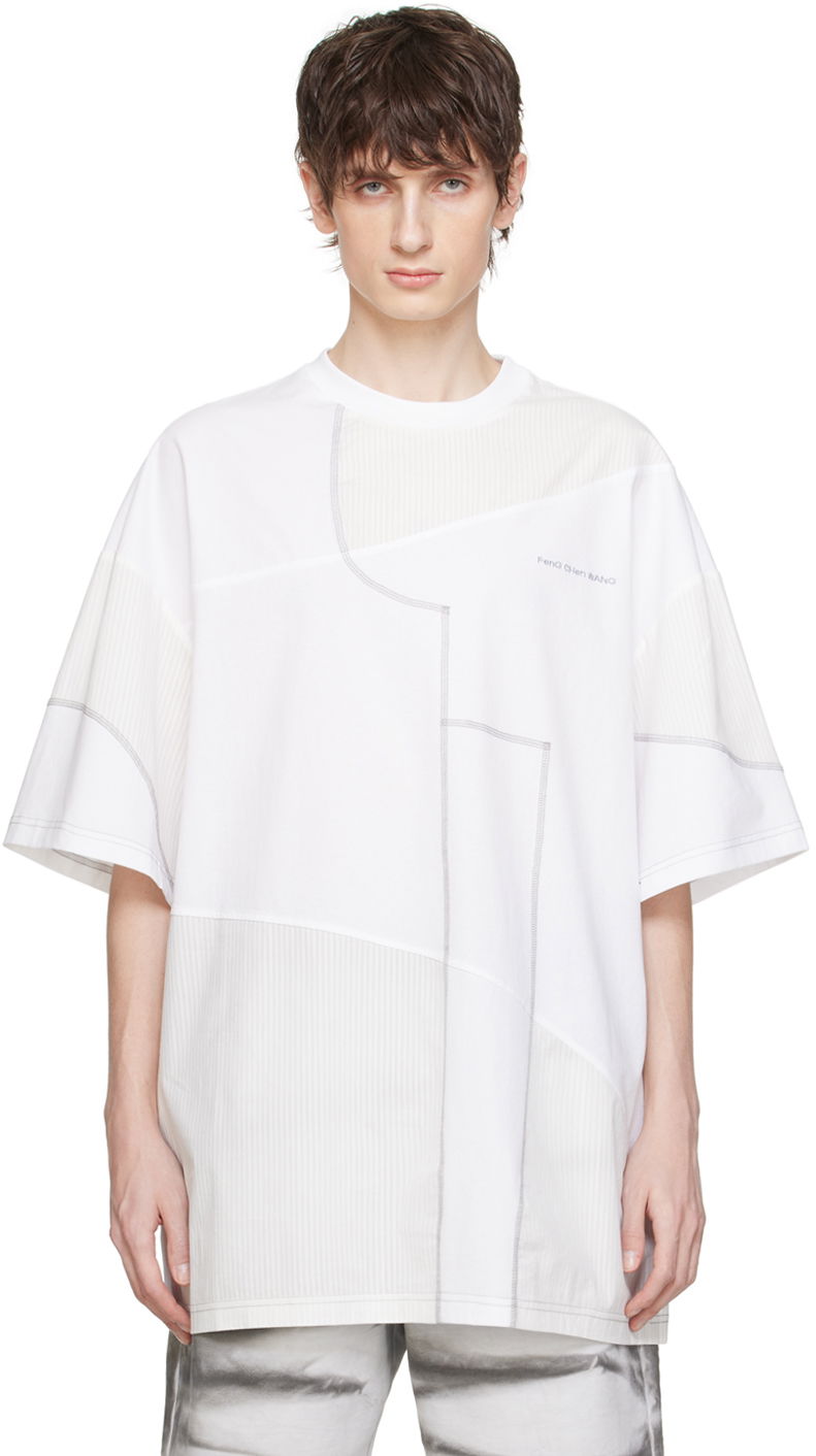 Majica Feng Chen Wang Feng Chen Wang Paneled T-Shirt Bela | FMS17TS05