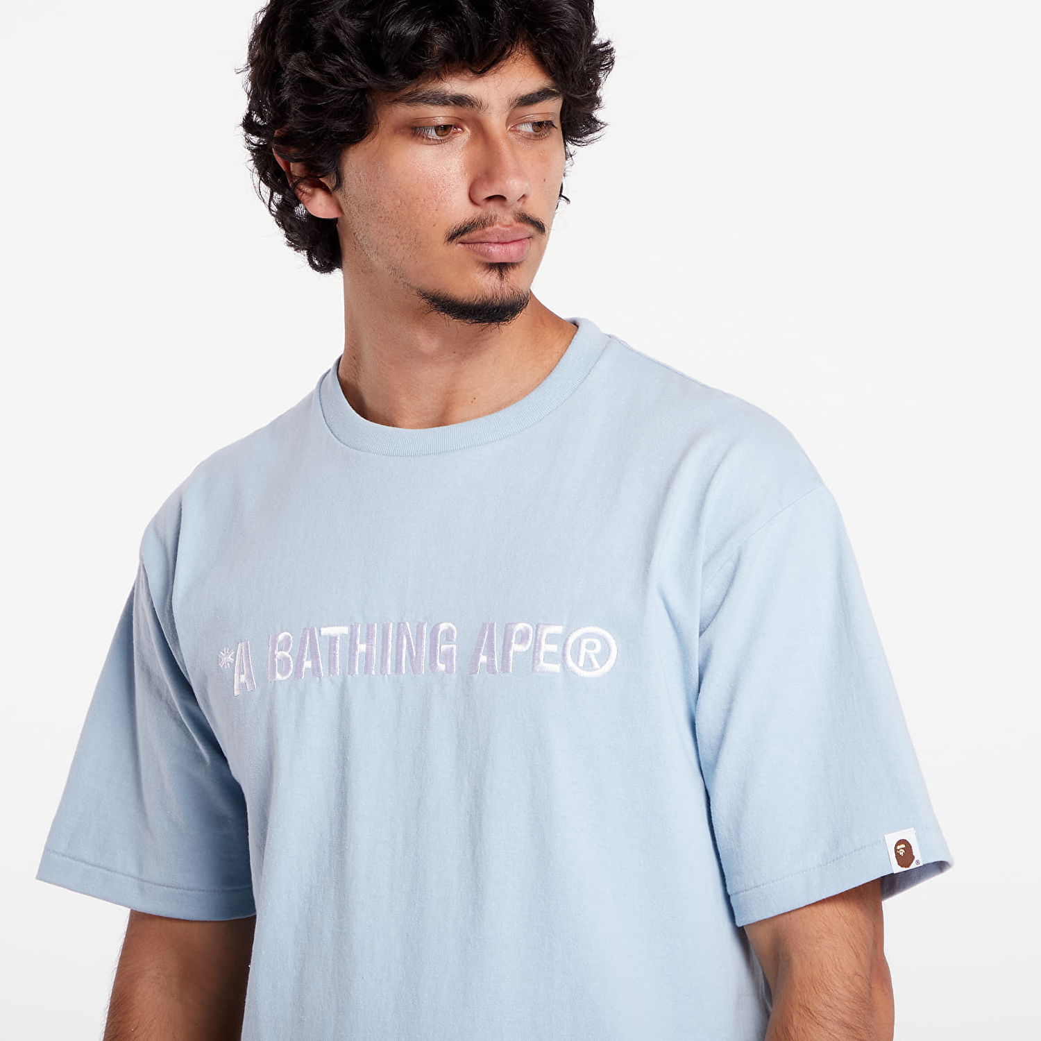 Majica BAPE A BATHING APE A Bathing Ape Logo Tee Sax Modra | 001TEK301321M SAX, 1