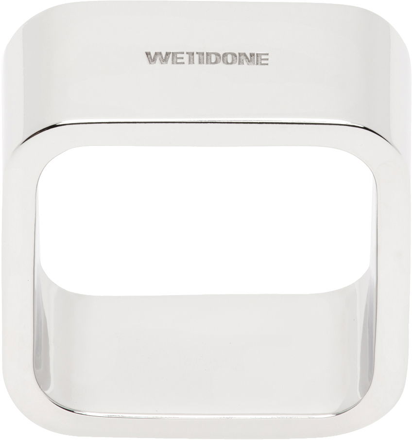 Prstan We11done We11done Medium Square Ring Kovinski | WD-AJ2-24-502-U-SV, 0