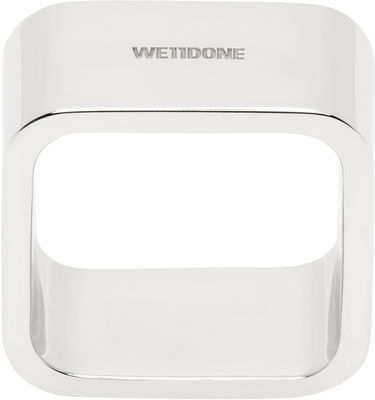 Prstan We11done We11done Medium Square Ring Kovinski | WD-AJ2-24-502-U-SV, 0