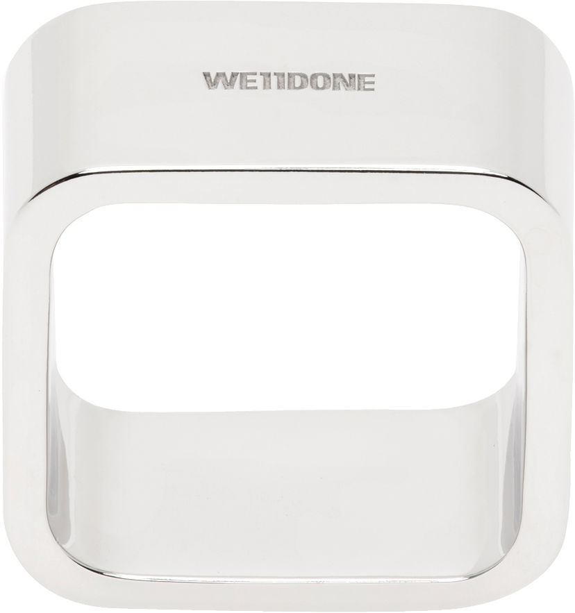 Prstan We11done We11done Medium Square Ring Kovinski | WD-AJ2-24-502-U-SV