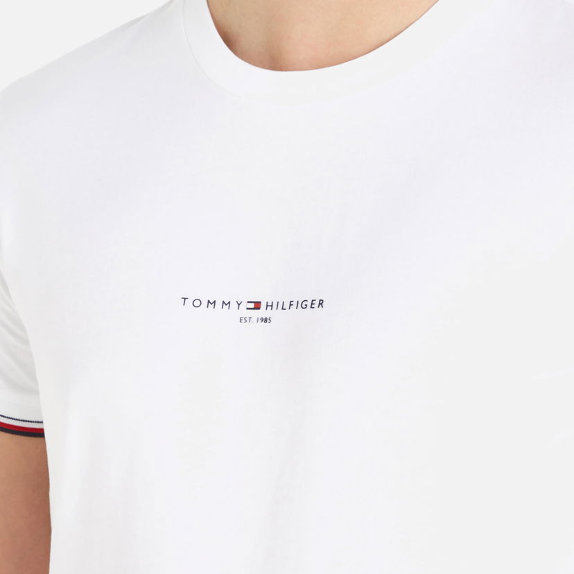 Majica Tommy Hilfiger Tommy Logo Cotton-Jersey Bela | MW0MW32584YBR