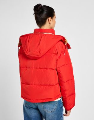 Puhovka Lee Hooded Short Puffer Jacket Rdeča | 112355190