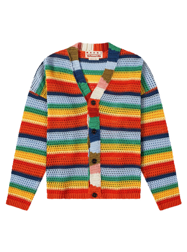 Pleteni pulover Marni X No Vacancy Inn Cardigan Multicolor Večbarvna | CDMG0109Q0-UFCB16-00X99