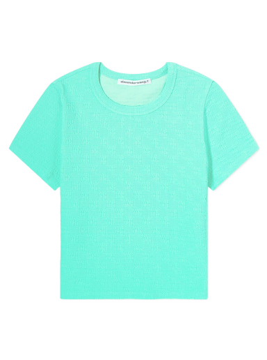 Krop-top Alexander Wang All Over Logo Baby Tee Turkizna | 4CC2231385-347