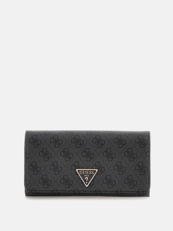 Denarnica GUESS Logo Print Clutch Wallet Črna | HWBG7879750