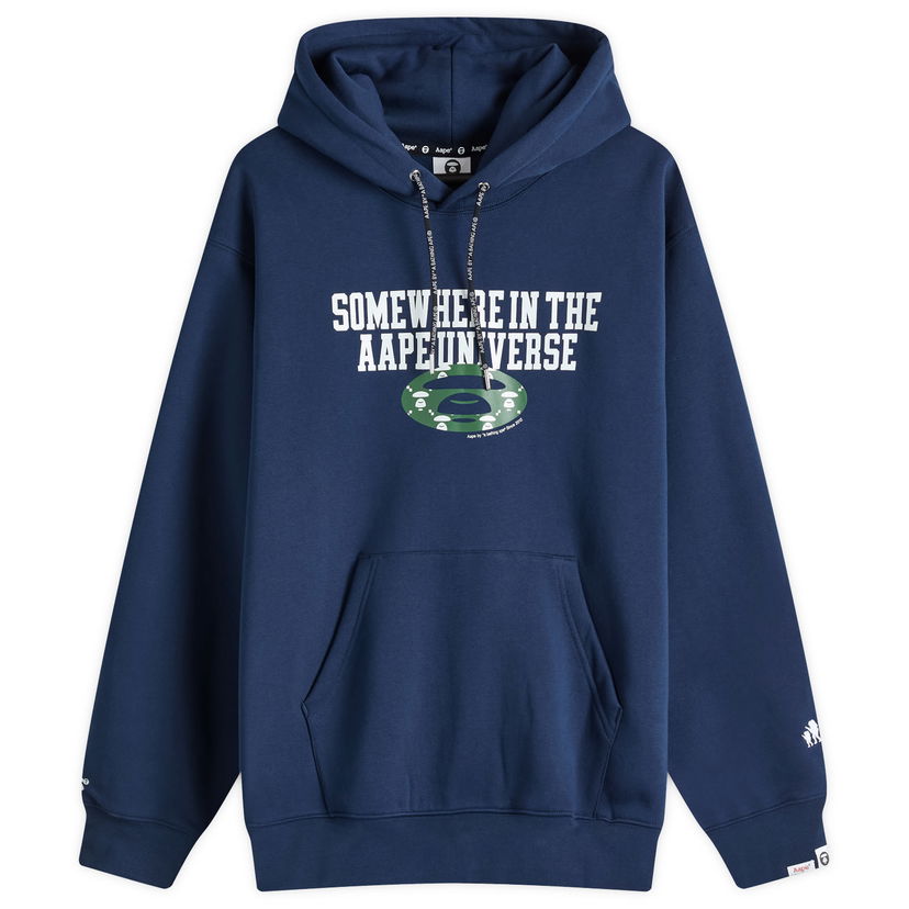 Pulover AAPE by A Bathing Ape AAPE Monogram Hoody Mornarica | AAPSWMB342XXNNYX
