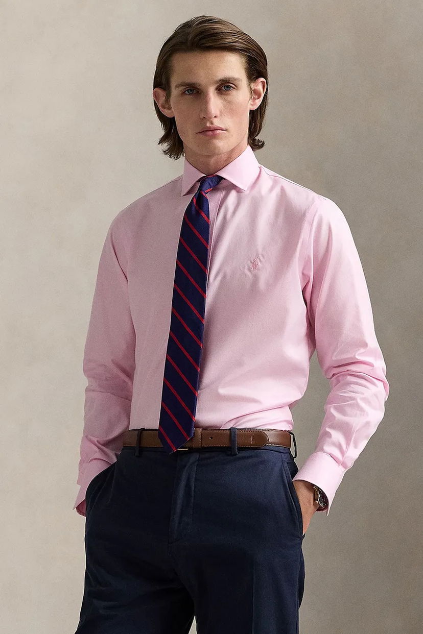 Srajce Polo by Ralph Lauren Polo Ralph Lauren Slim Fit Dress Shirt with Italian Collar Roza | 712969015