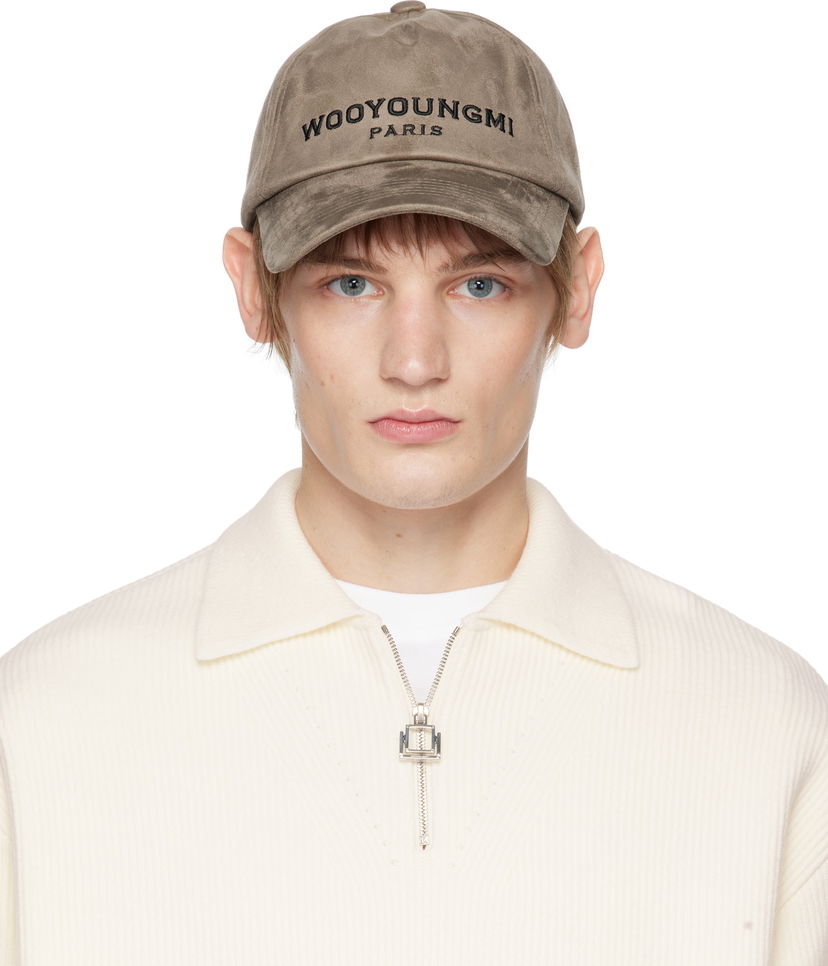 Kapa WOOYOUNGMI Faux Suede Ball Cap Siva | W243AC52